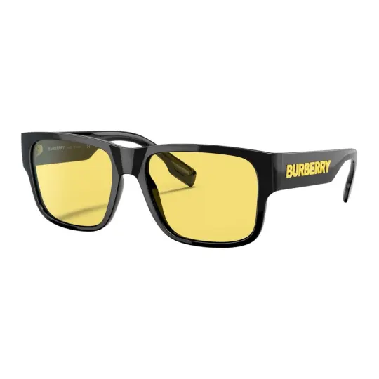 Burberry Sunglasses Black Frame With Yellow Lenses