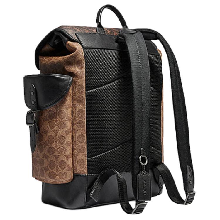 Мужской рюкзак COACH Hitch 31 LOGO (коричневый комбинированный) — фото 2