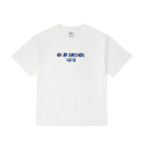 Vans TEE SS T Shirts Unisex Ecru Crew Neck Moderate