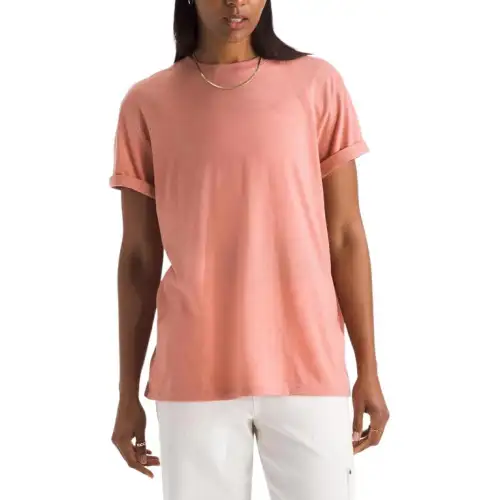 THE NORTH FACE THE NORTH FACE Apparel Collection T Shirts Women's Dawn Rose White Heather Flower Crew Neck