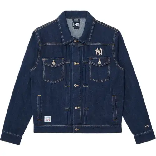 New Era FW25 MLB New York Yankees Western Style Series Single-breasted comfortable and versatile everyday lapel long-sleeved denim jacket, same style for men and women