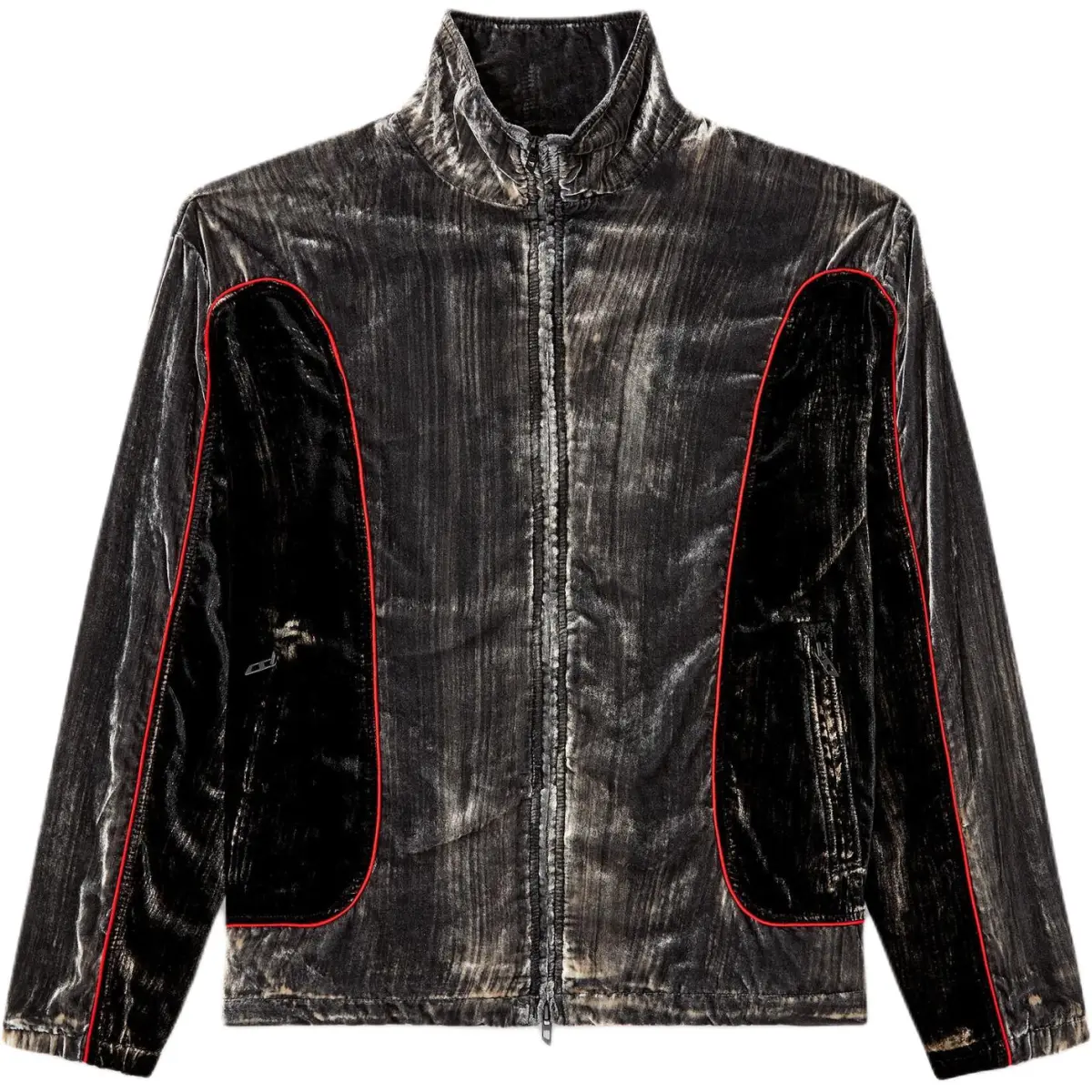 DIESEL J Hay Treated Velvet Track Jacket