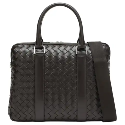 Bottega Veneta Calfskin Shoulder Bag Men's Black