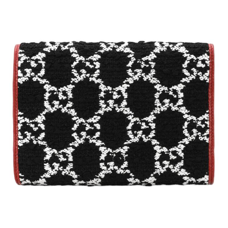 Женская сумка Gucci Dionysus Logo (черно-красная) — фото 6