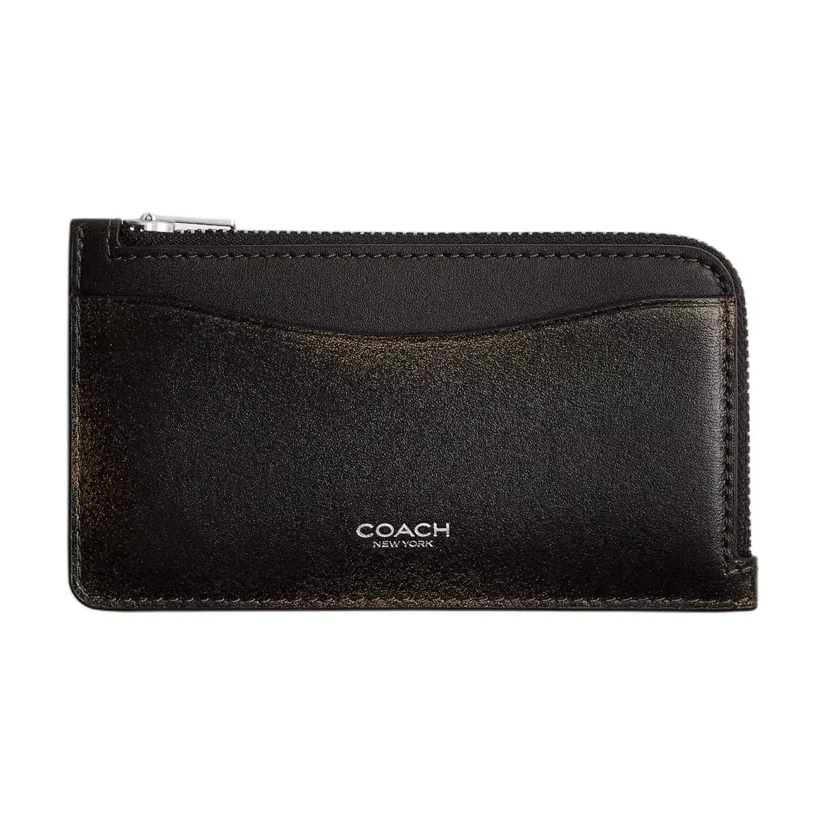 COACH Cow Leather Card Holder Mini Women's Black Brown