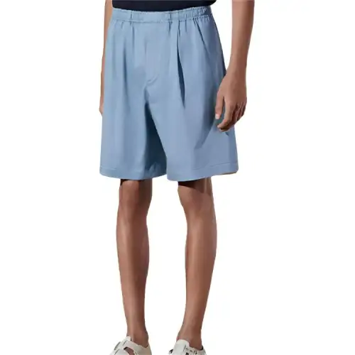 HERMES SS24 Casual Shorts Men's Light Gray Blue