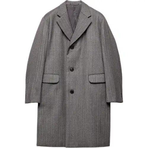 Prada notched-lapel wool coat