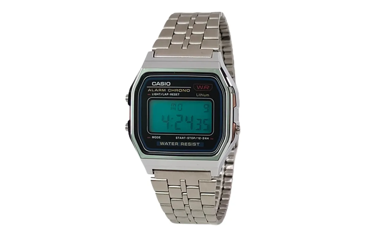 CASIO Custom Collection Quartz Movement Stainless Steel Strap Watch Unisex Black Dial