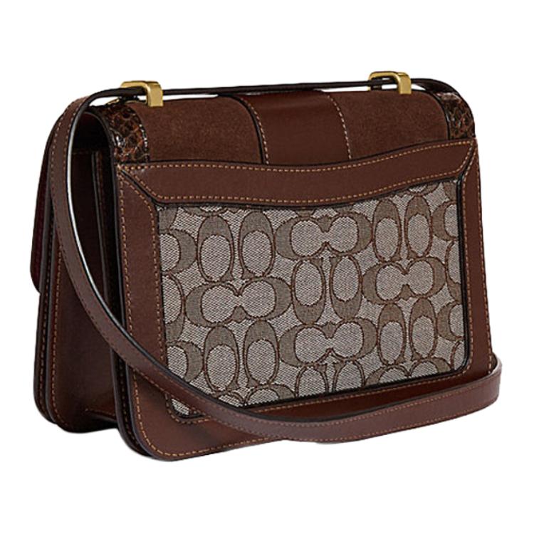 Женская сумка COACH Alie 23 (коричневая) — фото 3