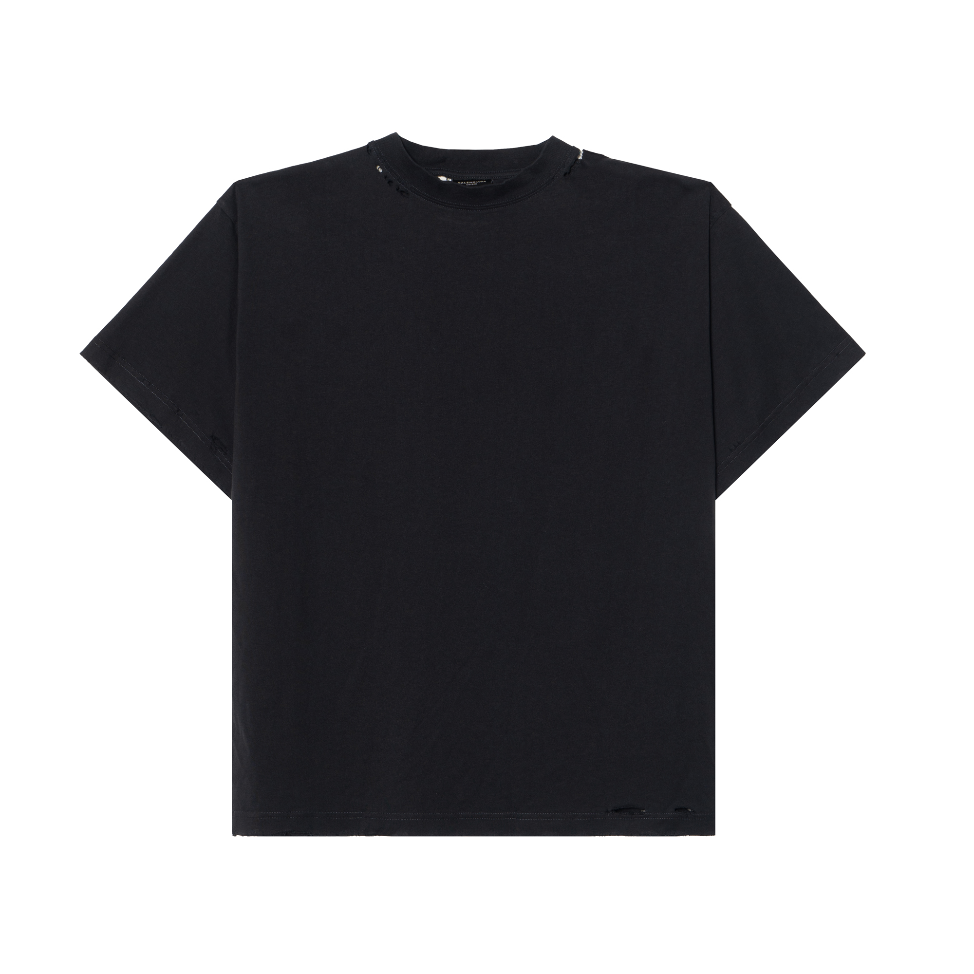 Мужская футболка Balenciaga Tape Logo (черная)