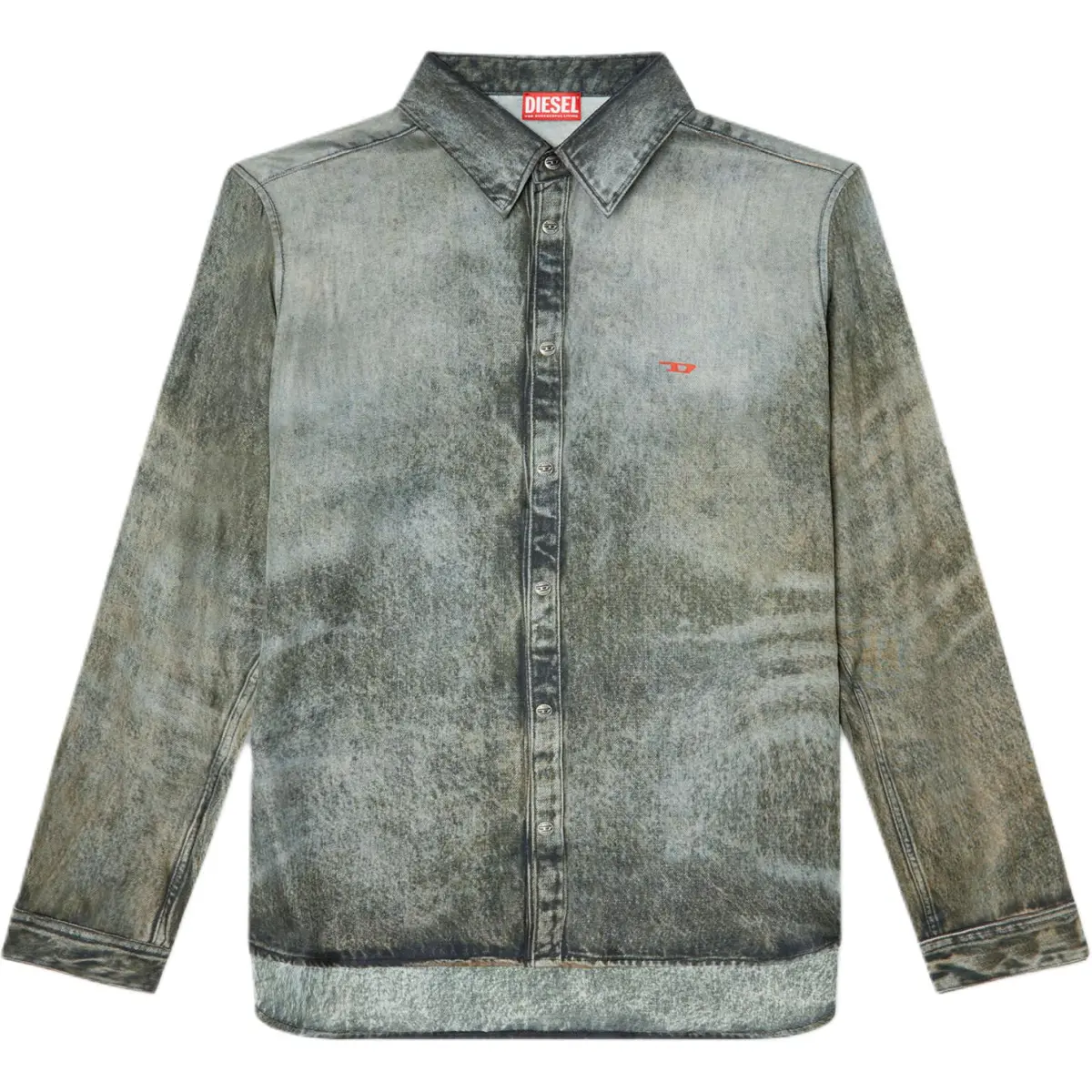 Diesel acid-wash long-sleeve shirt