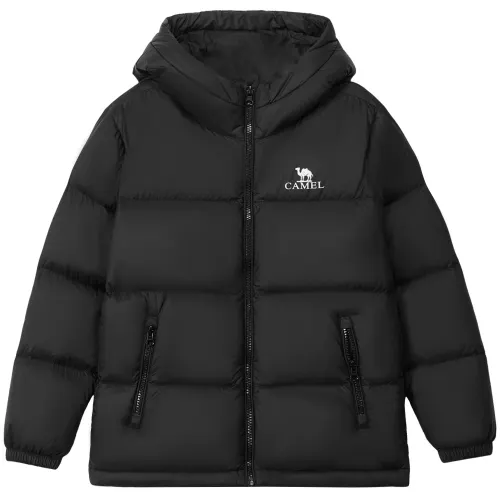 CAMEL Comfortable long-sleeve with hood with zipper, children's down jacket for students