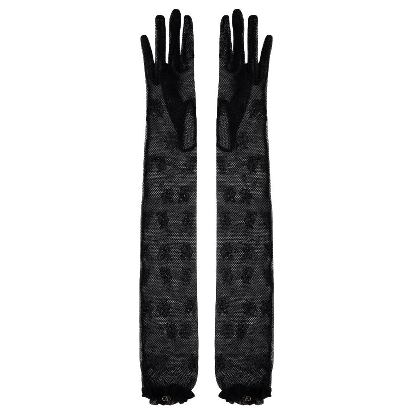 Женские перчатки Valentino (черные)