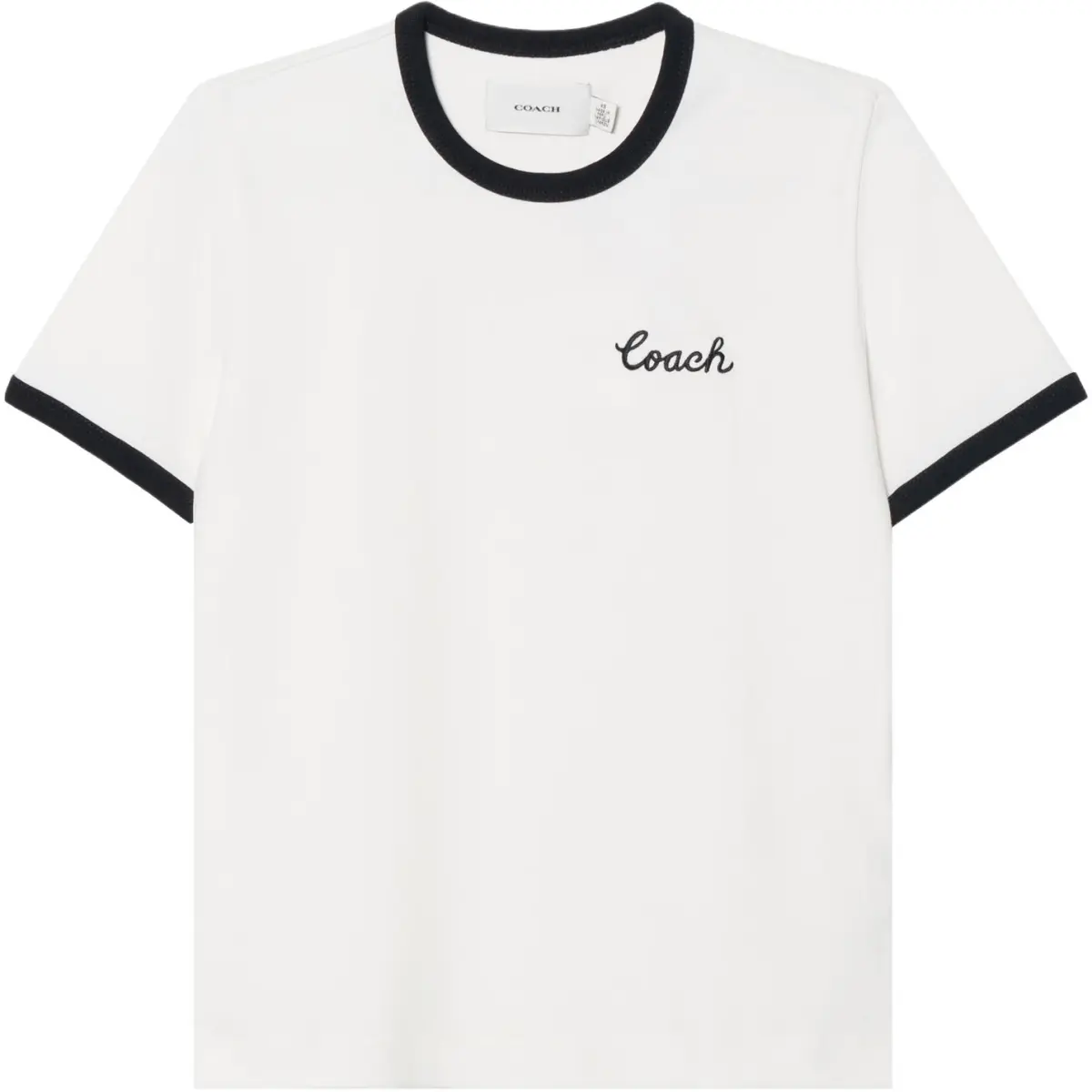 COACH T-Shirts Women's White Crew Neck Moderate