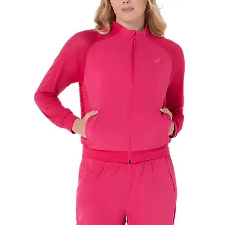 ASICS Jackets Women's Pink Stand Collar Moderate Other