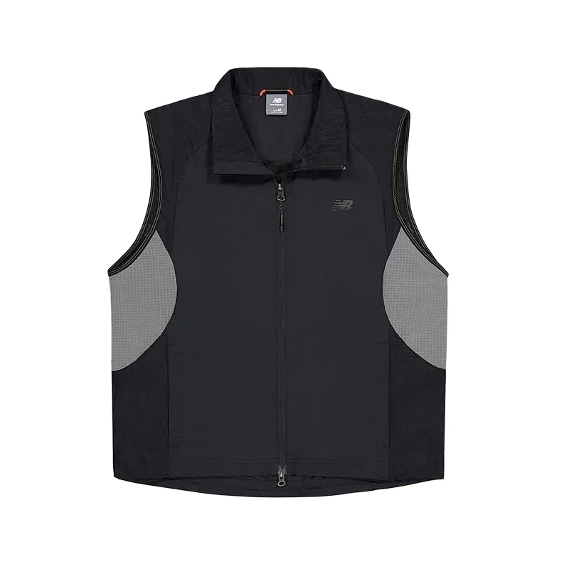 New Balance Vests Men's Black Lapel Moderate Other