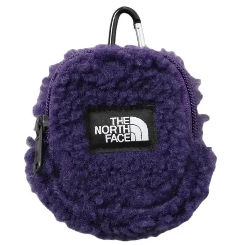 THE NORTH FACE Wool Charm Bag Coin Purse Earphone Case Unisex Purple