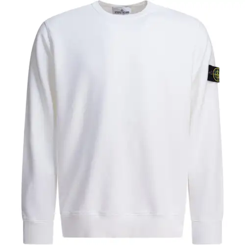 STONE ISLAND Sweatshirts Men's White Crew Neck Moderate