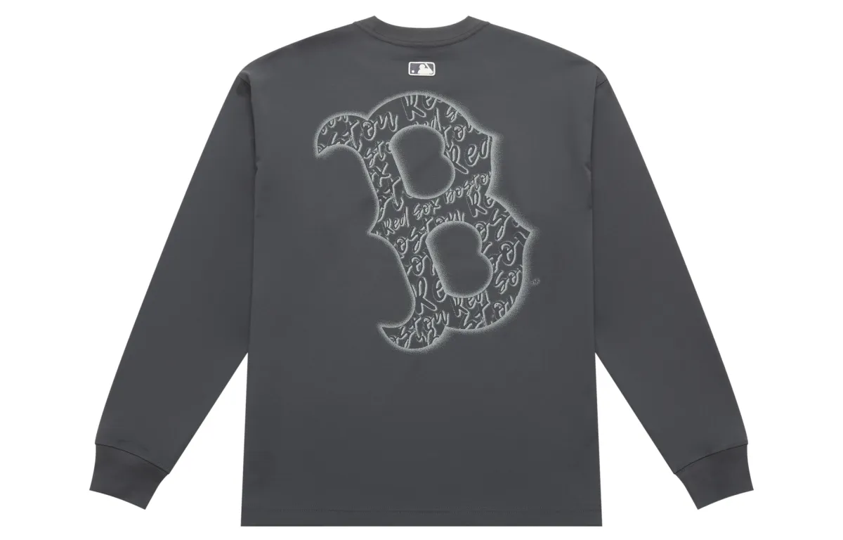 MLB Boston Red Sox Basic Collection 25FW Long Sleeved T Shirt Unisex Charcoal Gray