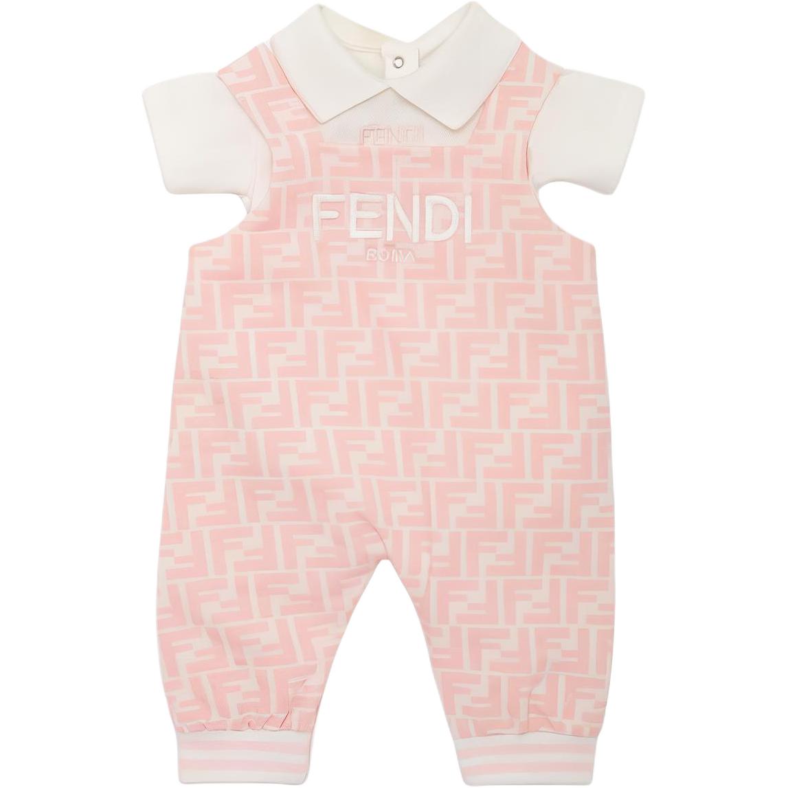 Штаны Fendi Комплект (бело-розовые)