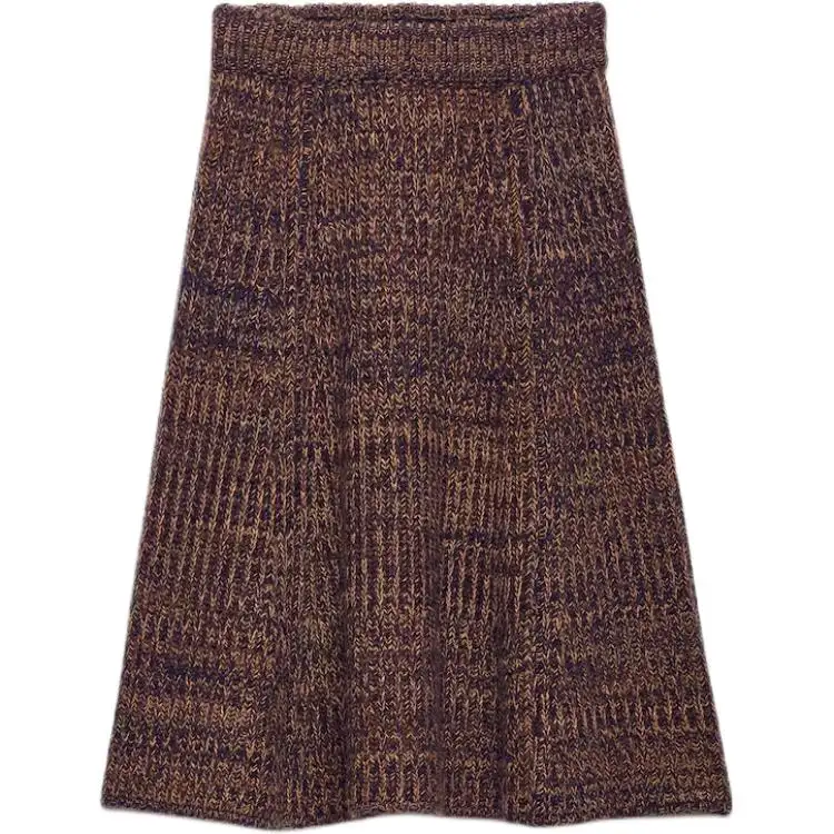 Prada ribbed flared knit midi skirt
