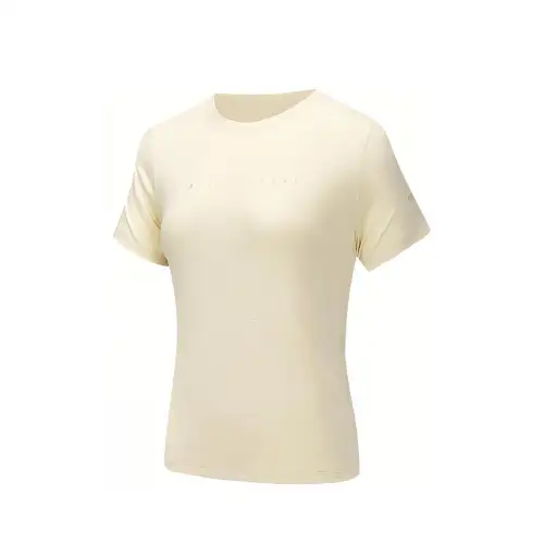 Anta Variety Training Collection T Shirt Women's Milk Crisps Yellow