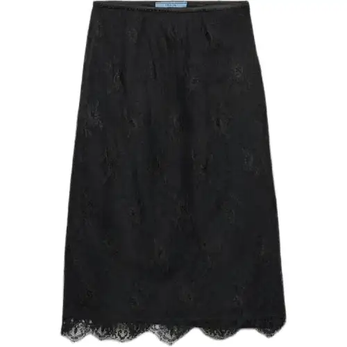 Prada scalloped pleated mini skirt