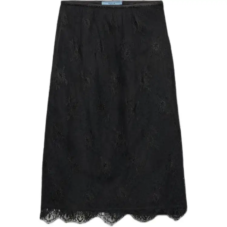 Prada scalloped pleated mini skirt