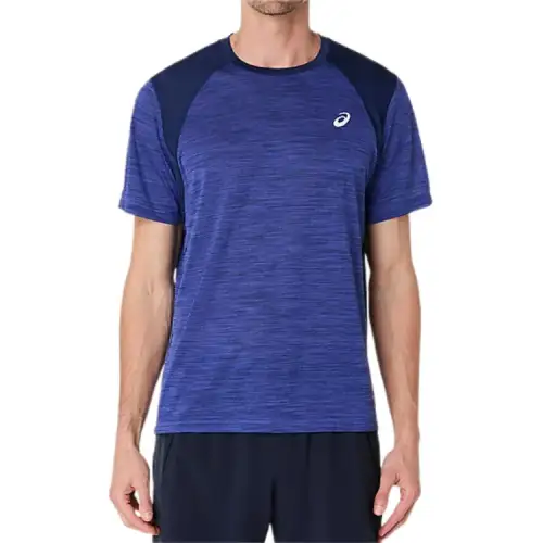 ASICS T Shirts Men's Blue Crew Neck