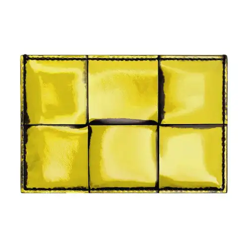 Bottega Veneta CASSETTE Lambskin Card Holder Regular Men's Green Black