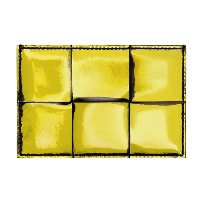 Bottega Veneta CASSETTE Lambskin Card Holder Regular Men's Green Black