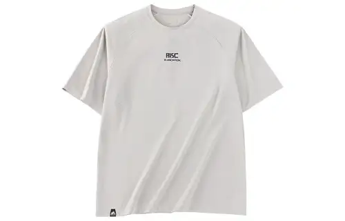 ANTA T Shirts Men's Vacation Gray Crew Neck Moderate Straight Fit