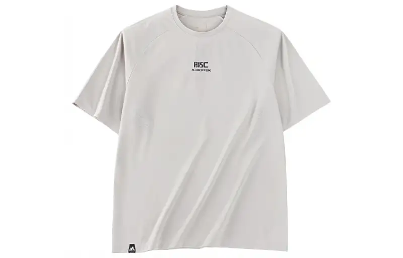 ANTA T Shirts Men's Vacation Gray Crew Neck Moderate Straight Fit