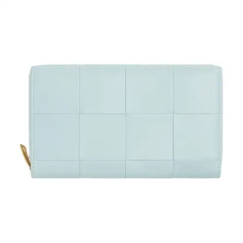 Bottega Veneta Lambskin Wallet Women's Cyan