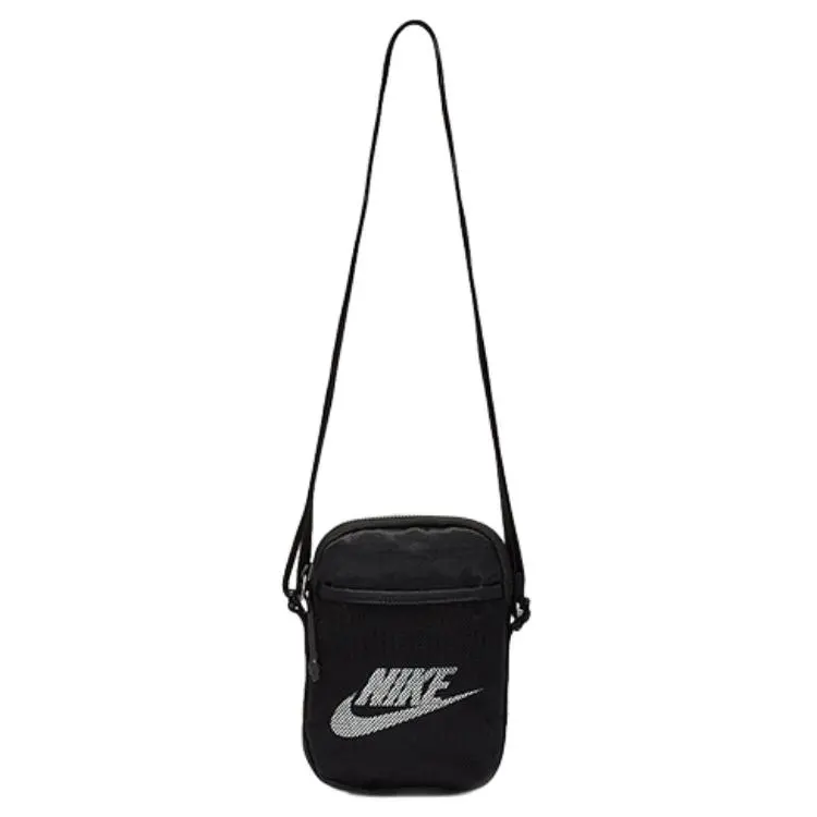 Nike Heritage Polyester Shoulder Bag, Crossbody Bag Small Unisex Black