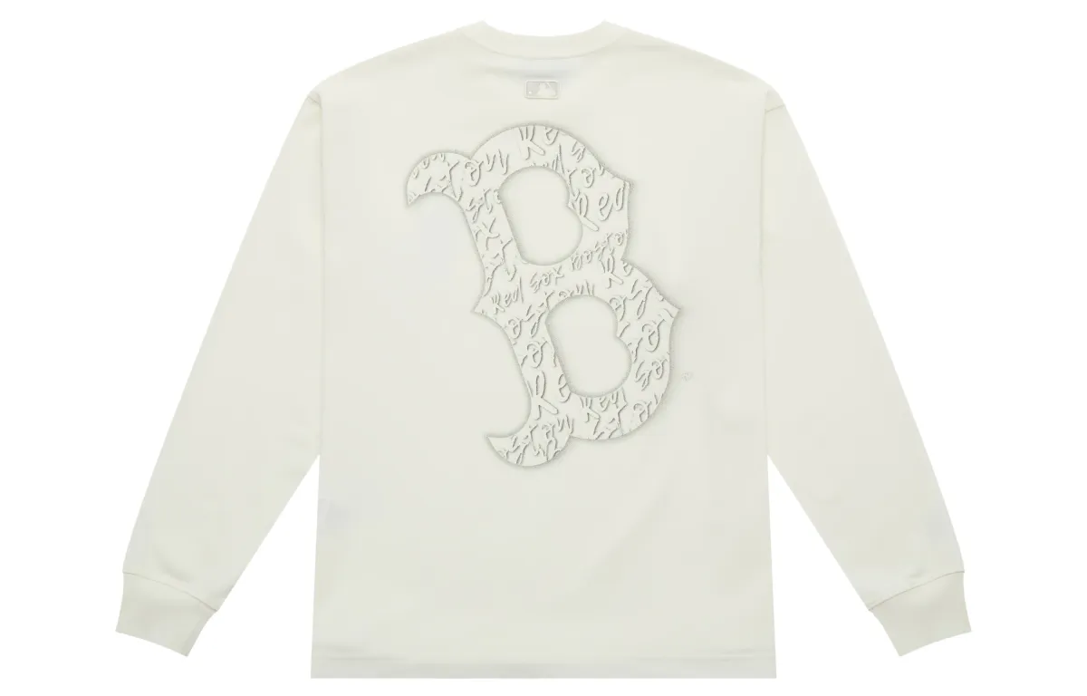 MLB Boston Red Sox Basic Collection 25FW T Shirt Unisex Ivory White