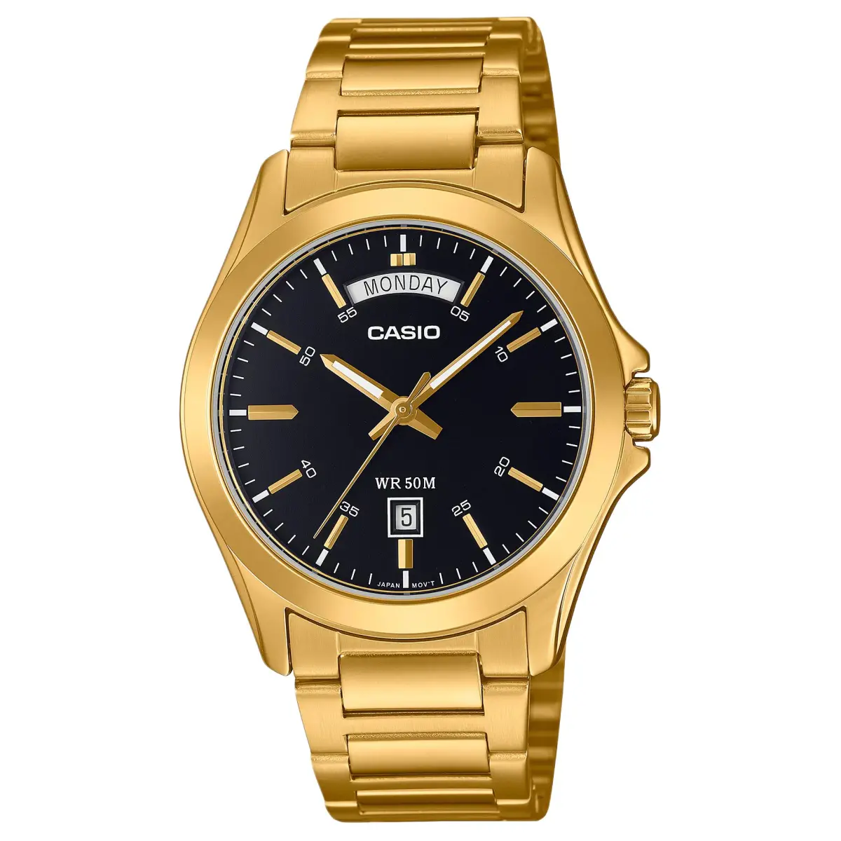 CASIO G SHOCK ['50', 149262]m Waterproof Quartz Movement Stainless Steel Ion Plated Strap Watch