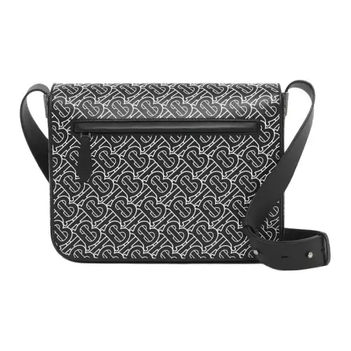 Burberry Olympia Cow Leather Shoulder Bag, Crossbody Bag Small Men's Black/White