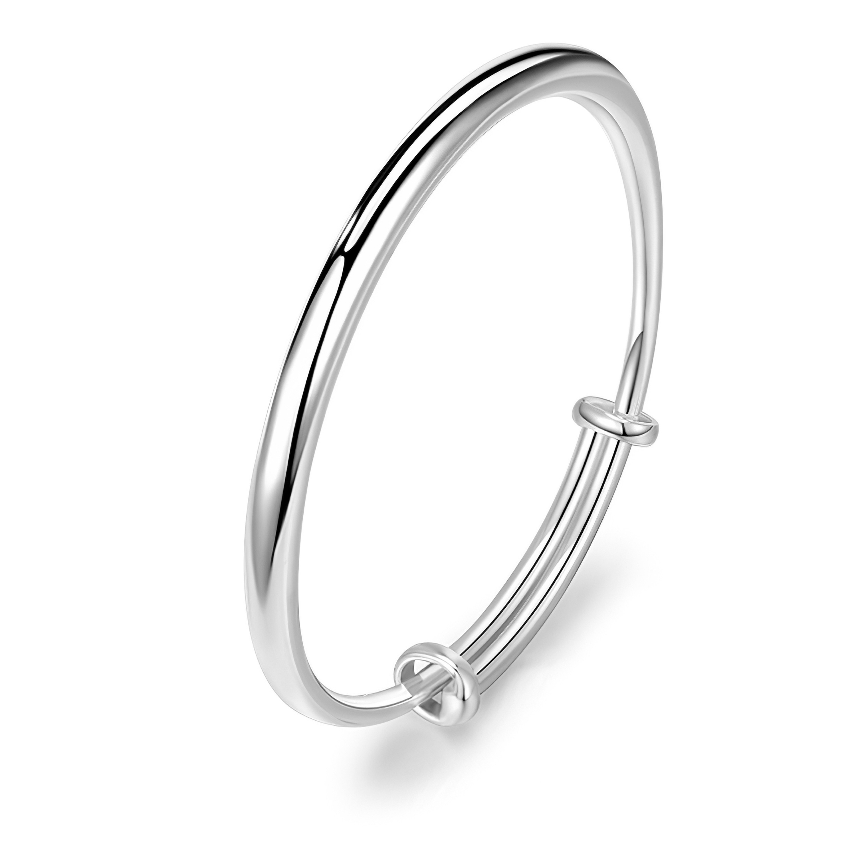 Golden adjustable silver bracelet for St. Valentine's Day, gift box, simple and elegant design, light luxury style, high-quality style, silver 999 sample, material