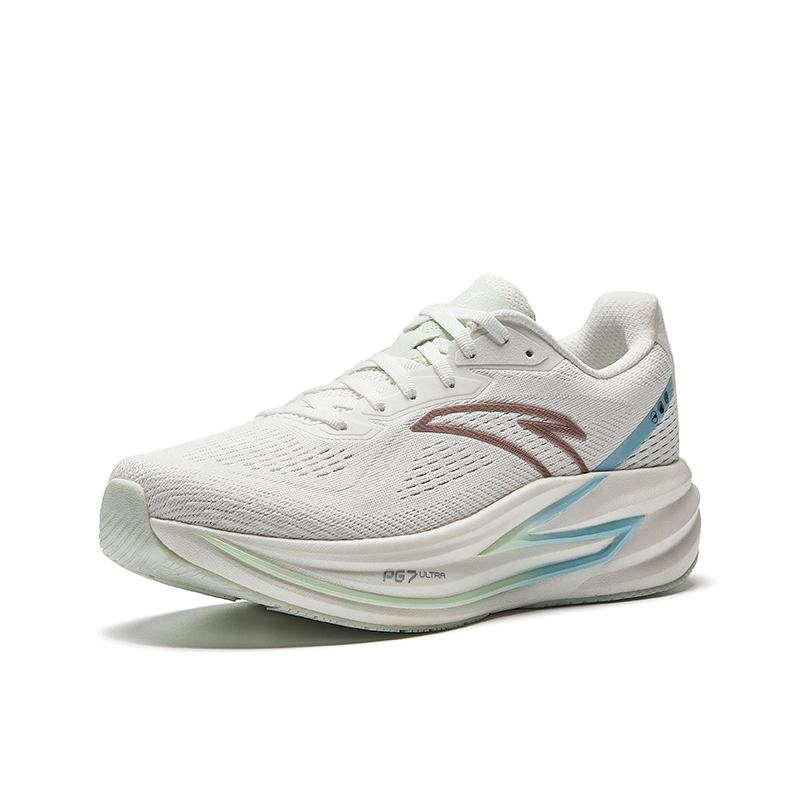 Anta Cushioning Breathable Low top Casual Running Shoes Women’s Papyrus White, Simple Blue