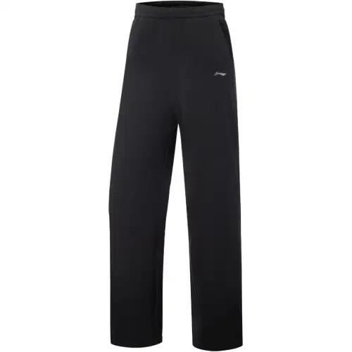 Li Ning Fitness Series Knitted Sweatpants Women's Long Black