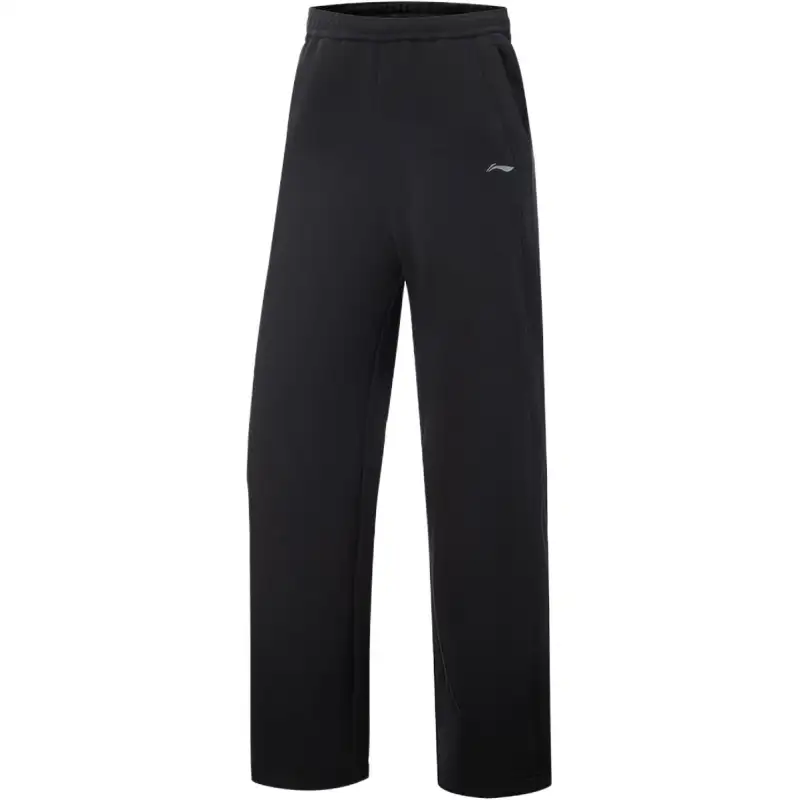 Li Ning Fitness Series Knitted Sweatpants Women's Long Black