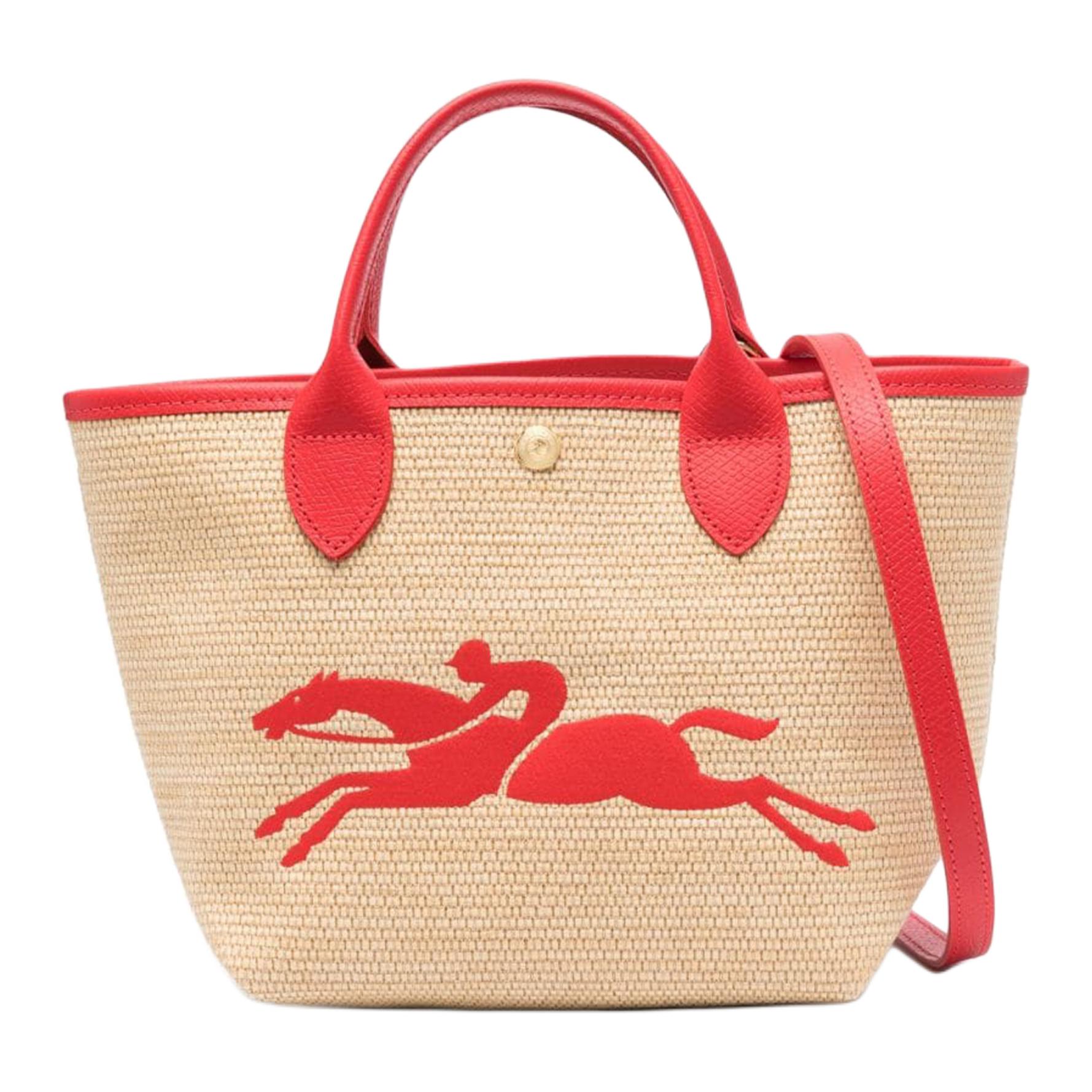 Женская сумка LONGCHAMP Le Panier Pliage 21 (бежевая)