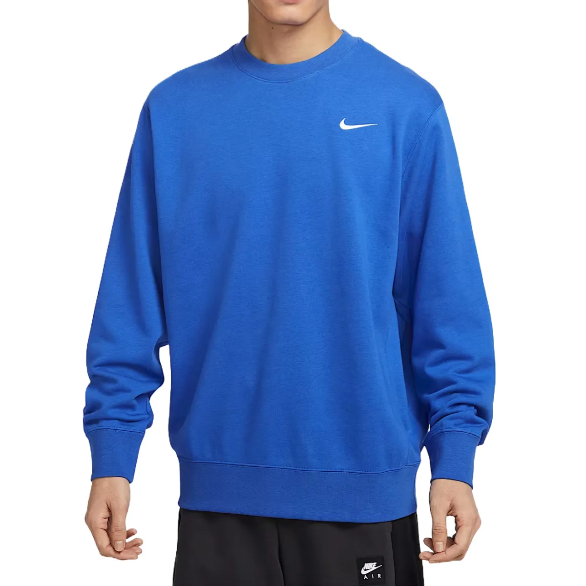 Nike Club Sweatshirts Men's Royal Blue Crew Neck Moderate Regular