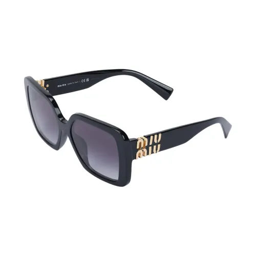 MIU MIU Logo-plaque Oversized-frame Sunglasses