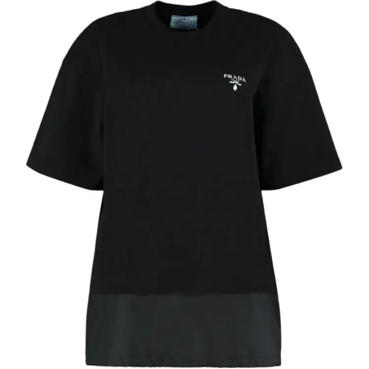 PRADA T Shirts Women's Black Crew Neck Moderate