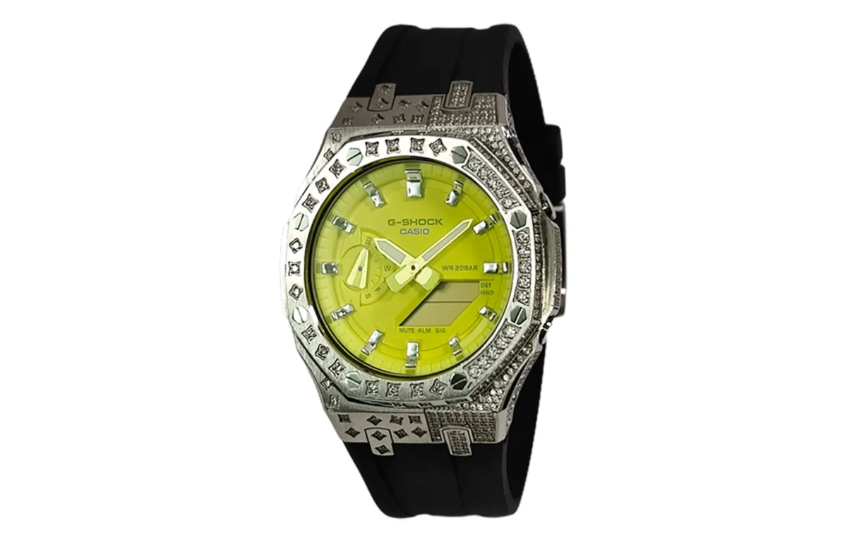 CASIO Custom Collection GA2100 Collection Quartz Movement Fluoroelastomer Strap Watch Unisex