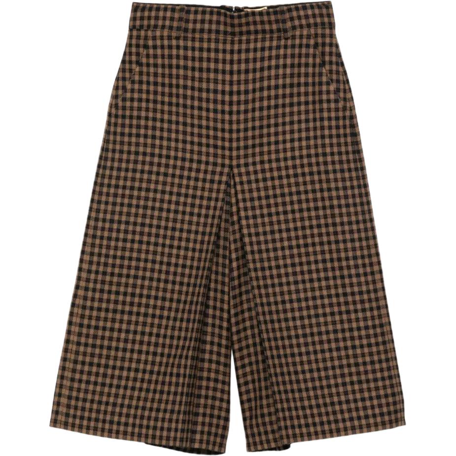 Saint Laurent Checked Mid-Rise Culottes