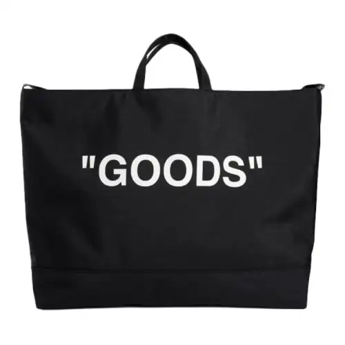 OFF WHITE Print One Shoulder Handbag Unisex Black
