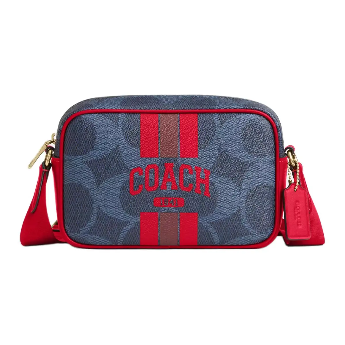 COACH JamieSignature Coated Canvas Camera Bag, Shoulder Bag Small Women's Multicolor